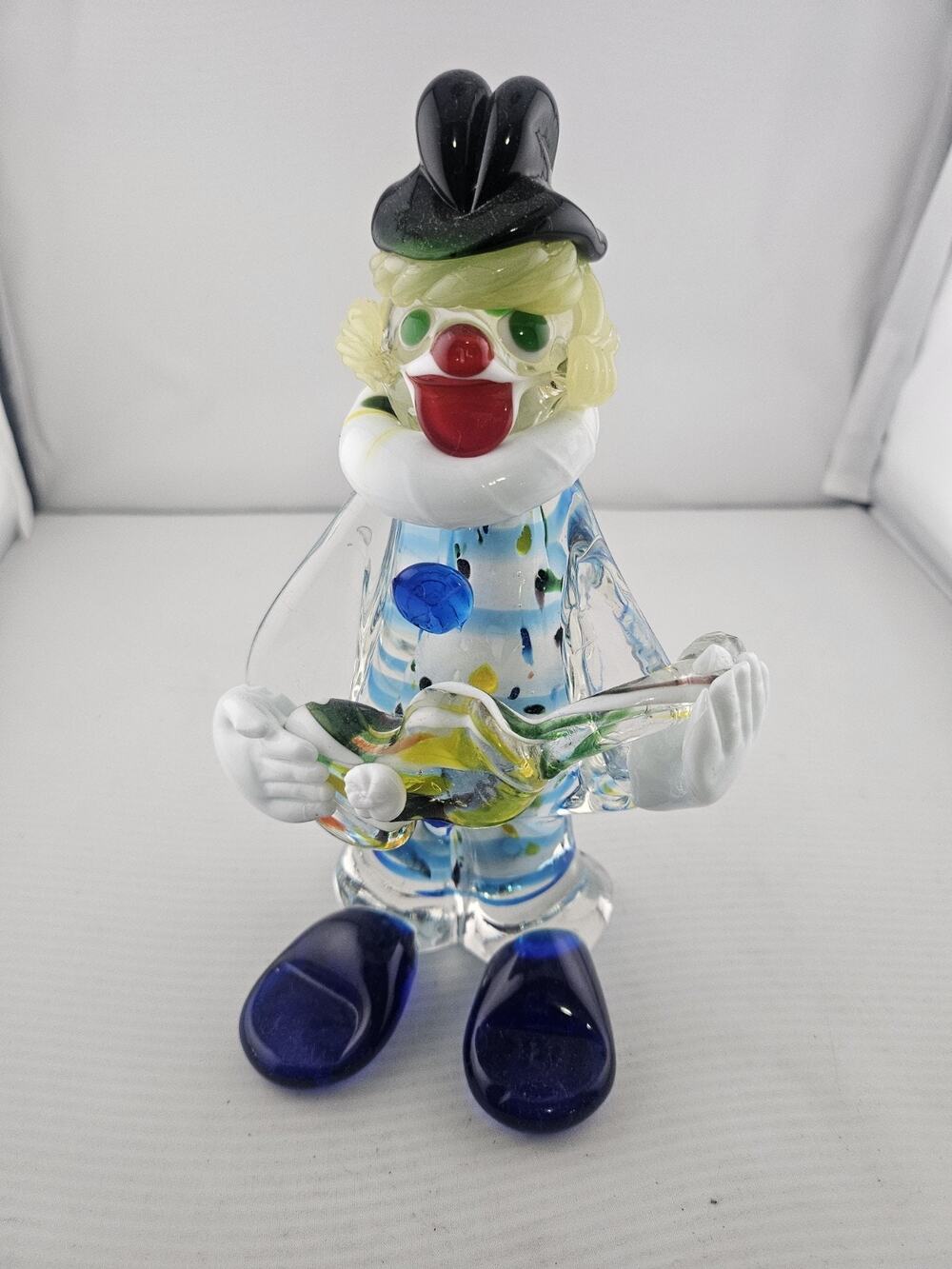 Murano Art Glass Clown Playing Guitar